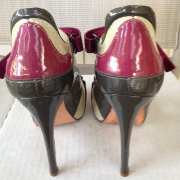 ALDO Gray Pink Patent Heels Platform - Picture 5 of 8